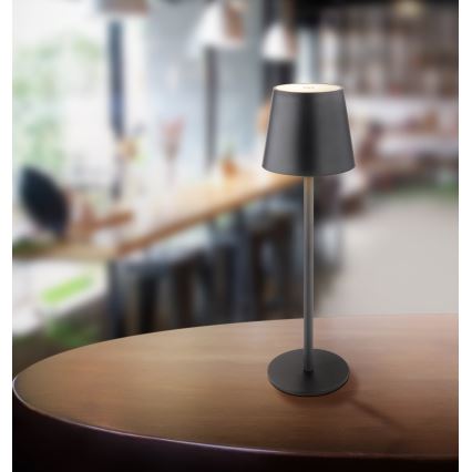 Globo - LED Stmievateľná dotyková vonkajšia lampa LED/3W/3,7V IP44 1800 mAh USB čierna