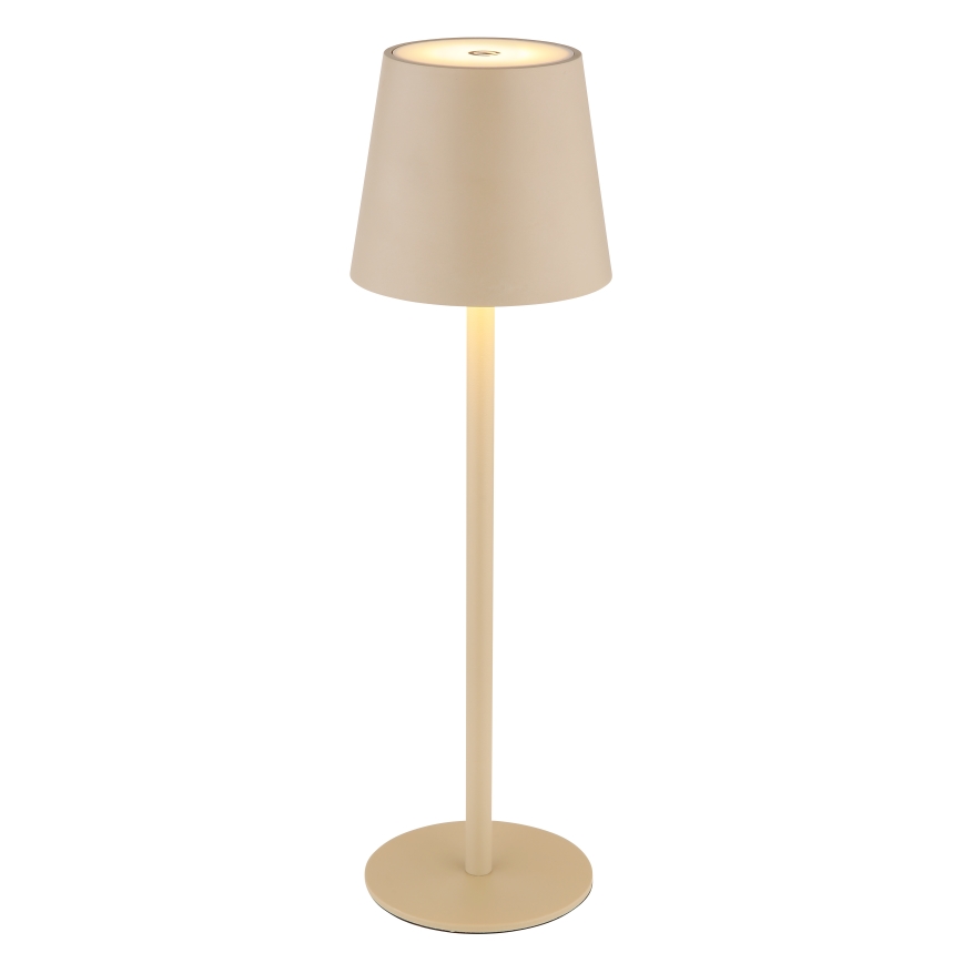 Globo - LED Stmievateľná dotyková vonkajšia lampa LED/3W/3,7V IP44 1800 mAh USB béžová