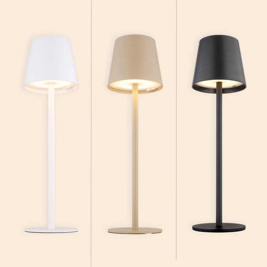 Globo - LED Stmievateľná dotyková vonkajšia lampa LED/3W/3,7V IP44 1800 mAh USB béžová