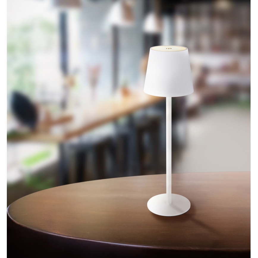 Globo - LED Stmievateľná dotyková vonkajšia lampa LED/3W/3,7V IP44 1800 mAh USB biela