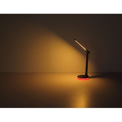 Globo - LED RGBW Stmievateľná dotyková stolná lampa LED/5W/230V + LED/2W 2700K/4000K/6500K čierna
