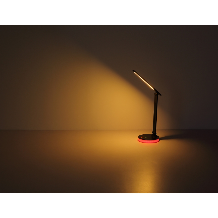 Globo - LED RGBW Stmievateľná dotyková stolná lampa LED/5W/230V + LED/2W 2700K/4000K/6500K čierna