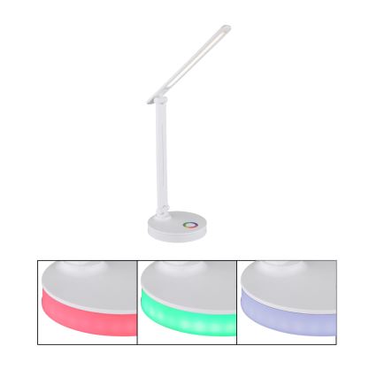 Globo - LED RGBW Stmievateľná dotyková stolná lampa LED/5W/230V + LED/2W 2700K/4000K/6500K biela