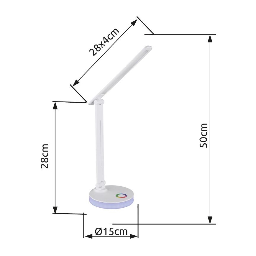 Globo - LED RGBW Stmievateľná dotyková stolná lampa LED/5W/230V + LED/2W 2700K/4000K/6500K biela