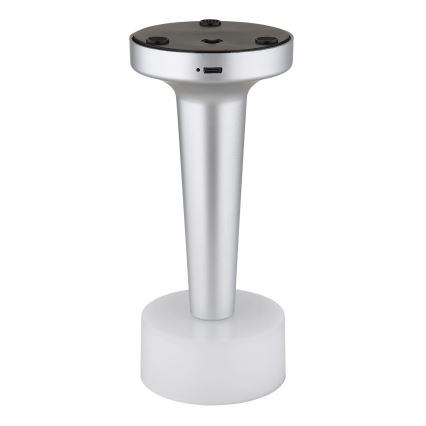 Globo - LED Stmievateľná dotyková stolná lampa LED/1W/3,7V 2700K/4000K/6500K 800 mAh USB matný chróm