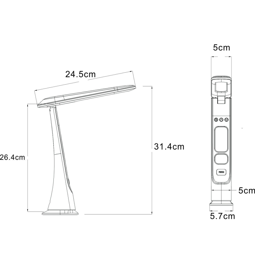 Globo - LED Stmievateľná dotyková nabíjacia stolná lampa LED/2W/5V 3000/4000/5000K 1800 mAh
