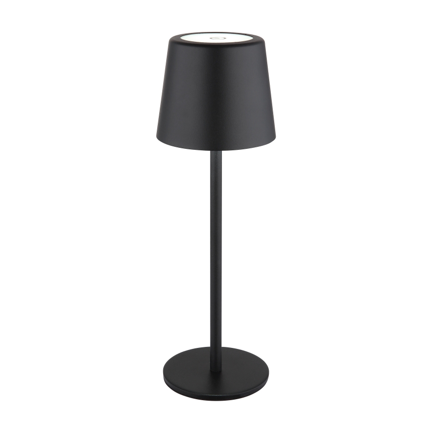 Globo - LED Stmievateľná vonkajšia dotyková stolná lampa LED/2W/5V 3000/4000/6000K 2200 mAh IP44 čierna