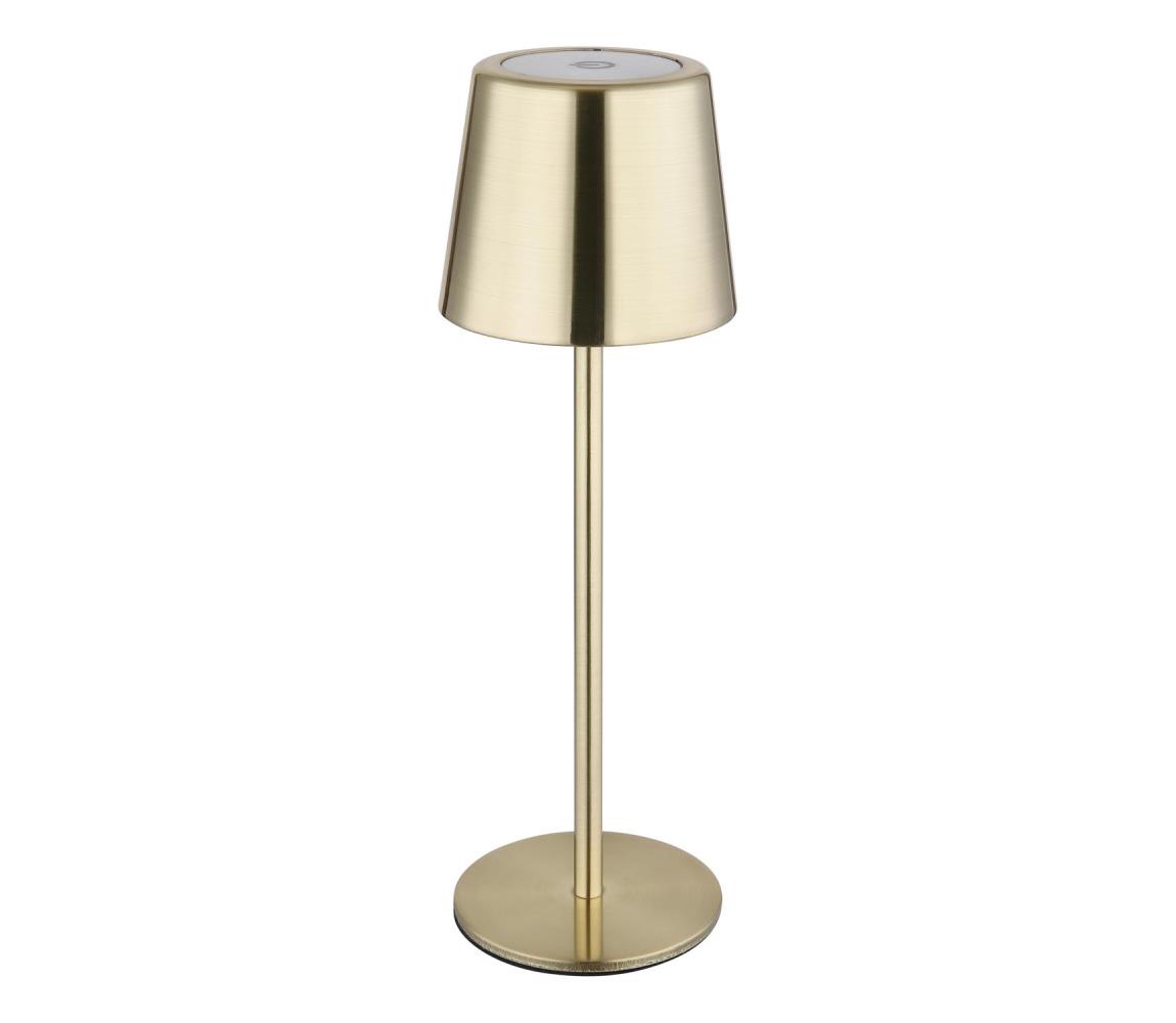 Globo 58482M-LED Dotykovo stmievateľná nabíjateľná stolná lampa VANCOUVER 2W/3,7V 2200 mAh zlatá 58482M