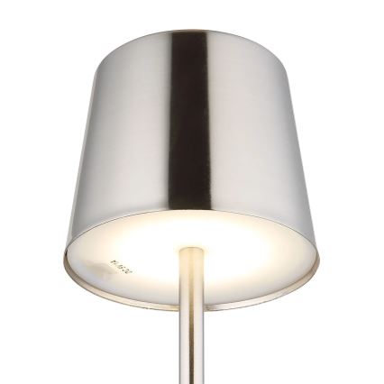Globo - LED stmievateľná dotyková nabíjateľná stolná lampa LED/2W/3,7V 3000/4000/6000K 2200 mAh lesklý chróm
