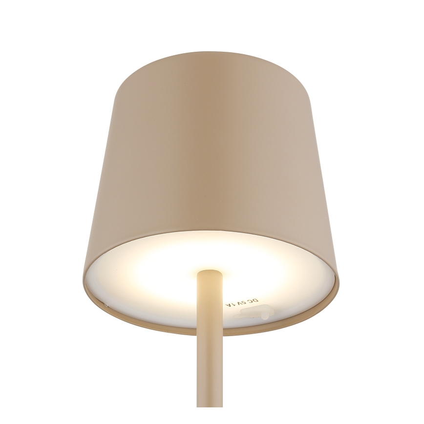 Globo - LED Stmievateľná vonkajšia dotyková stolná lampa LED/2W/5V 3000/4000/6000K 2200 mAh IP44 krémová