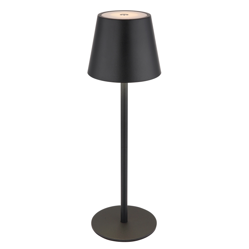 Globo - LED Stmievateľná dotyková nabíjateľná vonkajšia stolová lampa 3v1 LED/3W/5V 3000/4000/5000K IP54 1800 mAh čierna