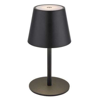 Globo - LED Stmievateľná dotyková nabíjateľná vonkajšia stolová lampa 3v1 LED/3W/5V 3000/4000/5000K IP54 1800 mAh čierna