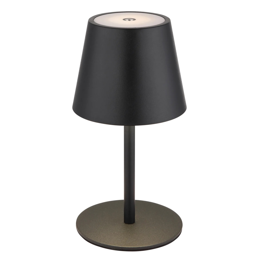 Globo - LED Stmievateľná dotyková nabíjateľná vonkajšia stolová lampa 3v1 LED/3W/5V 3000/4000/5000K IP54 1800 mAh čierna