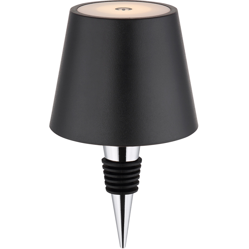 Globo - LED Stmievateľná dotyková nabíjateľná vonkajšia stolová lampa 3v1 LED/3W/5V 3000/4000/5000K IP54 1800 mAh čierna
