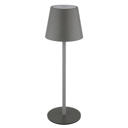 Globo - LED Stmievateľná dotyková nabíjacia vonkajšia stolová lampa 3v1 LED/3W/5V 3000/4000/5000K IP54 1800 mAh sivá