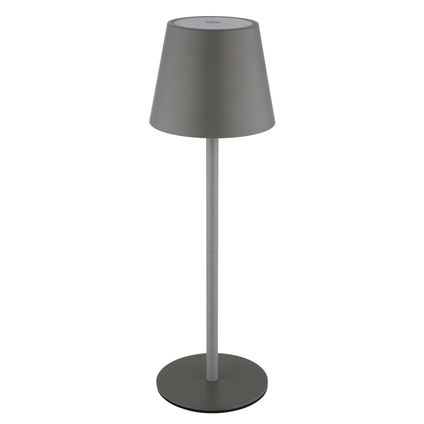 Globo - LED Stmievateľná dotyková nabíjacia vonkajšia stolová lampa 3v1 LED/3W/5V 3000/4000/5000K IP54 1800 mAh sivá