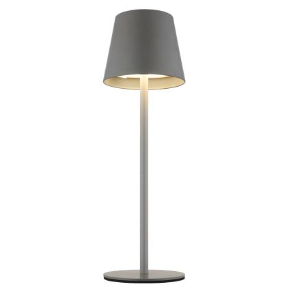 Globo - LED Stmievateľná dotyková nabíjacia vonkajšia stolová lampa 3v1 LED/3W/5V 3000/4000/5000K IP54 1800 mAh sivá