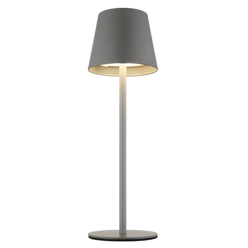 Globo - LED Stmievateľná dotyková nabíjacia vonkajšia stolová lampa 3v1 LED/3W/5V 3000/4000/5000K IP54 1800 mAh sivá