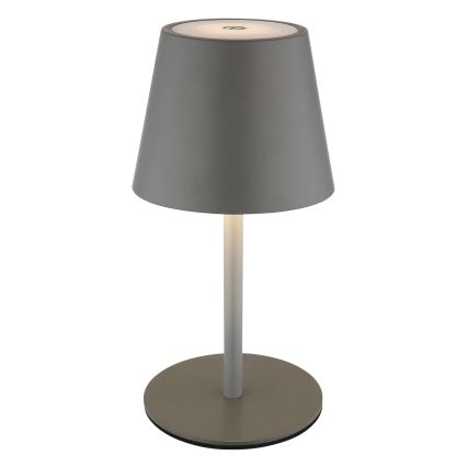 Globo - LED Stmievateľná dotyková nabíjacia vonkajšia stolová lampa 3v1 LED/3W/5V 3000/4000/5000K IP54 1800 mAh sivá