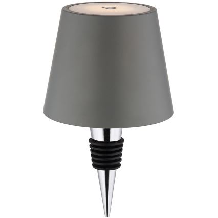 Globo - LED Stmievateľná dotyková nabíjacia vonkajšia stolová lampa 3v1 LED/3W/5V 3000/4000/5000K IP54 1800 mAh sivá