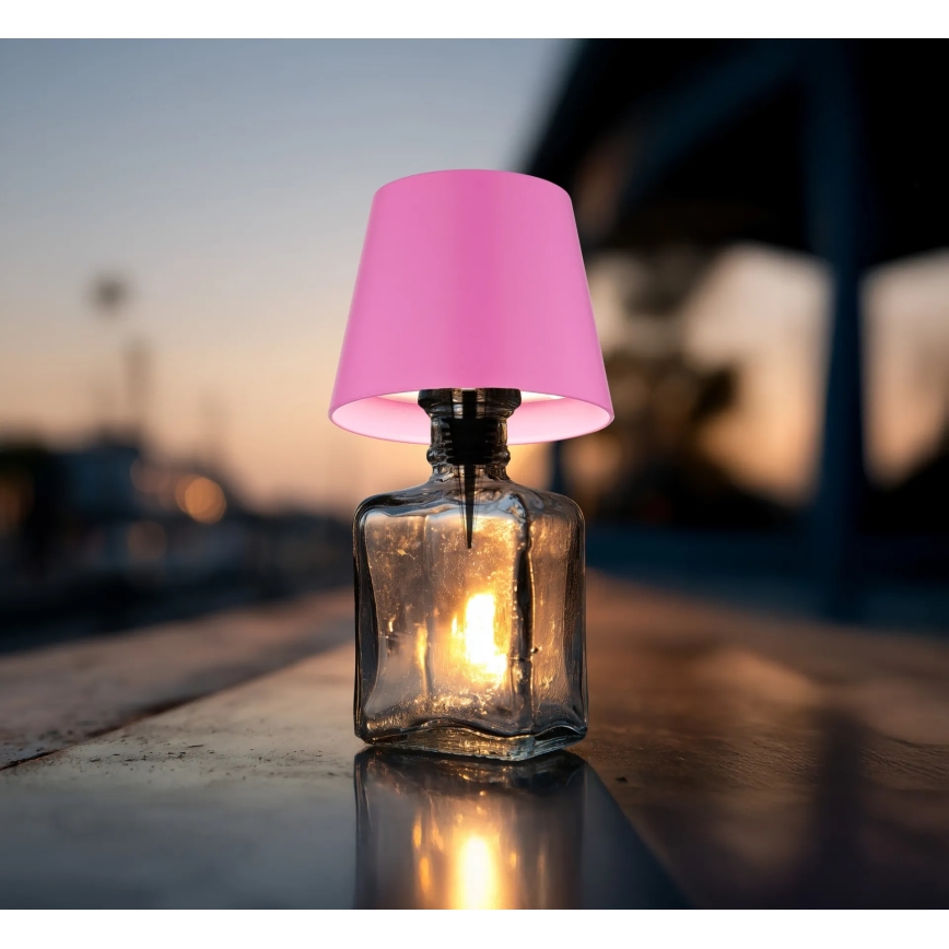 Globo - LED stmievateľná dotyková nabíjacia vonkajšia stolová lampa 3v1 LED/3W/5V 3000/4000/5000K IP54 1800 mAh ružová
