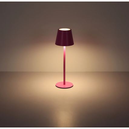 Globo - LED stmievateľná dotyková nabíjacia vonkajšia stolová lampa 3v1 LED/3W/5V 3000/4000/5000K IP54 1800 mAh ružová