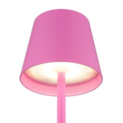 Globo - LED stmievateľná dotyková nabíjacia vonkajšia stolová lampa 3v1 LED/3W/5V 3000/4000/5000K IP54 1800 mAh ružová