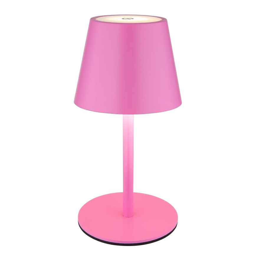 Globo - LED stmievateľná dotyková nabíjacia vonkajšia stolová lampa 3v1 LED/3W/5V 3000/4000/5000K IP54 1800 mAh ružová