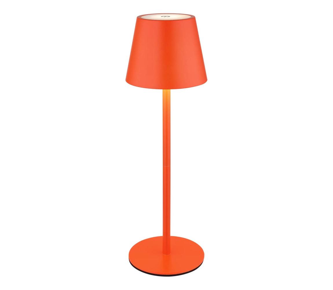 Globo 58488R-LED stmievateľná dotyková nabíjateľná vonkajšia stolová lampa VANNIE 3W/5V IP54 1800mAh červená 58488R