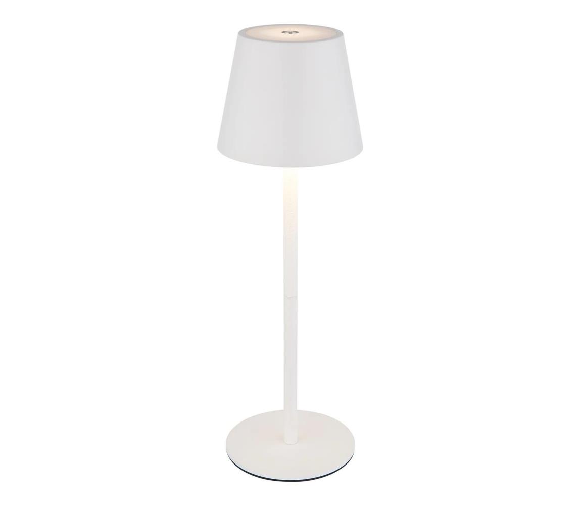 Globo 58488W - LED vonkajšia stmievateľná dotyková nabíjateľná stolová lampa 3v1 VANNIE 3W/5V IP54 biela 58488W