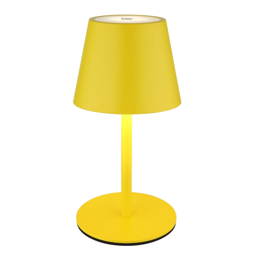 Globo - stmievateľná dotyková nabíjacia vonkajšia stolná lampa 3 v 1 LED/3W/5V 3000/4000/5000K IP54 1800 mAh žltá