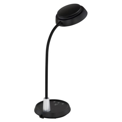 Globo - stmievateľná dotyková stolná LED lampa, 12 W, 230 V, 3000/4000/6500 K, čierna