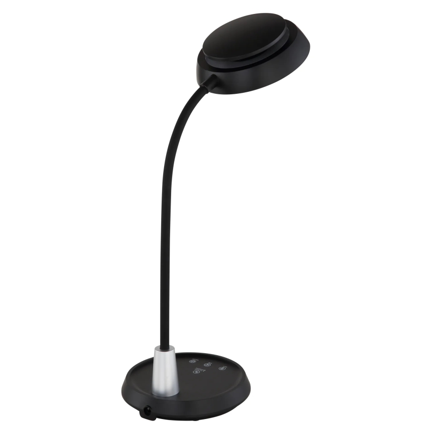 Globo - stmievateľná dotyková stolná LED lampa, 12 W, 230 V, 3000/4000/6500 K, čierna