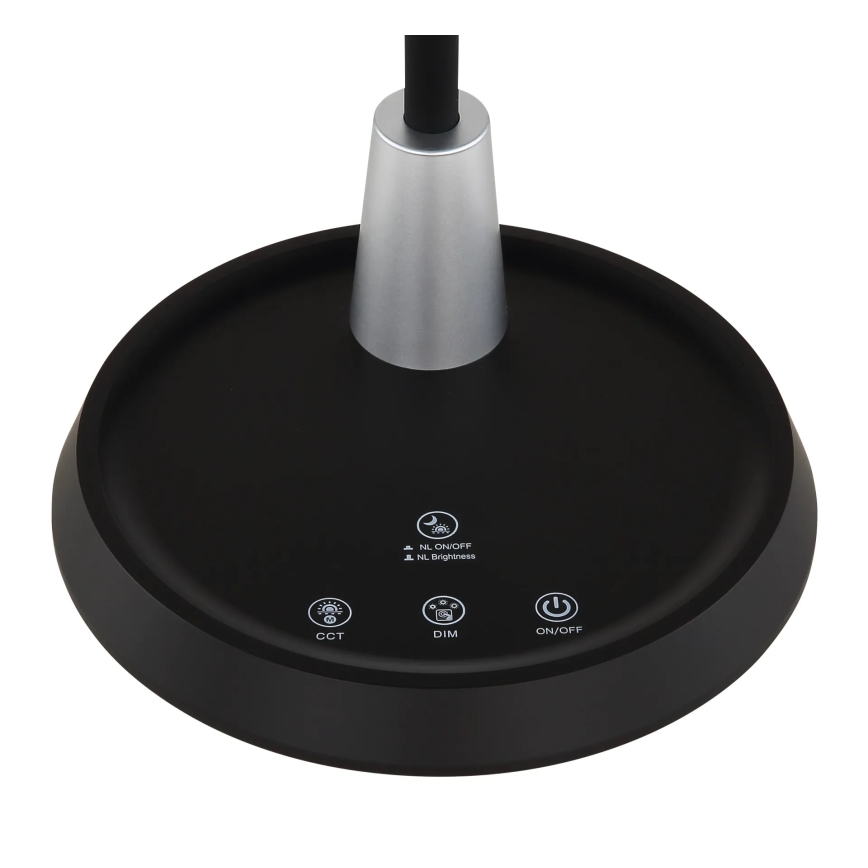Globo - stmievateľná dotyková stolná LED lampa, 12 W, 230 V, 3000/4000/6500 K, čierna