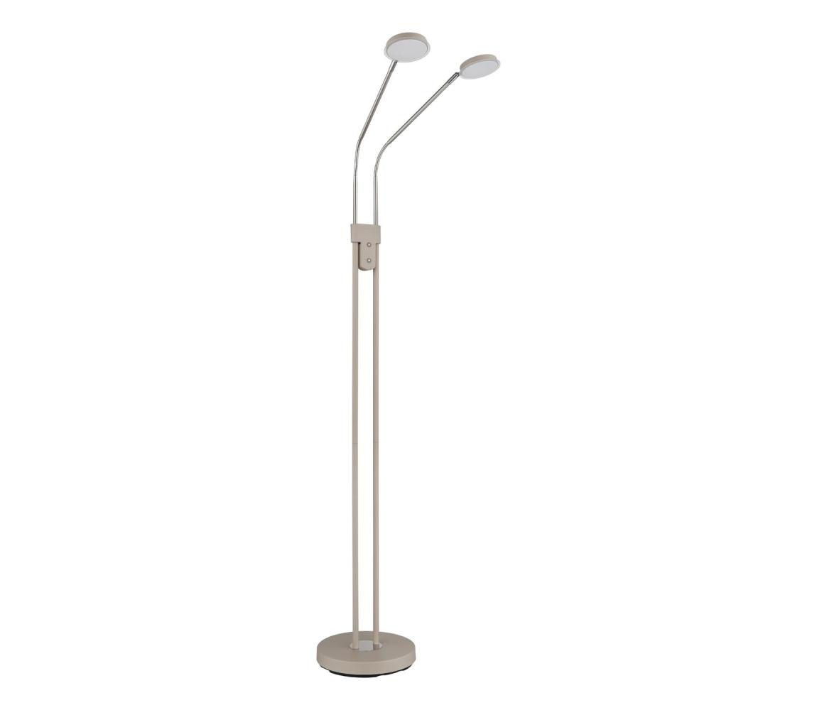 Globo 58504-2SSA-LED stmievateľná stojacia lampa SILVIO 2x6,5W/230V 2700/3350/4000K béžová 58504-2SSA