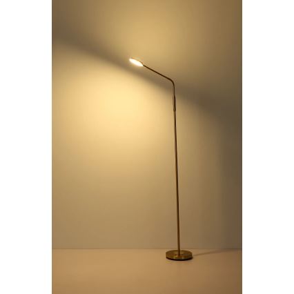 Globo - LED stmievateľná dotyková stojacia lampa LED/6,5W/230V 2700/3350/4000K mosadz