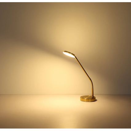 Globo - LED stmievateľná dotyková stolná lampa LED/6,5W/230V 2700/3350/4000K mosadz