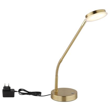 Globo - LED stmievateľná dotyková stolná lampa LED/6,5W/230V 2700/3350/4000K mosadz