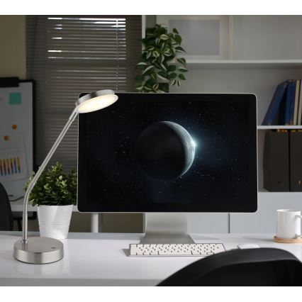 Globo - LED stmievateľná dotyková stolová lampa LED/6,5W/230V 2700/3350/4000K matný chróm