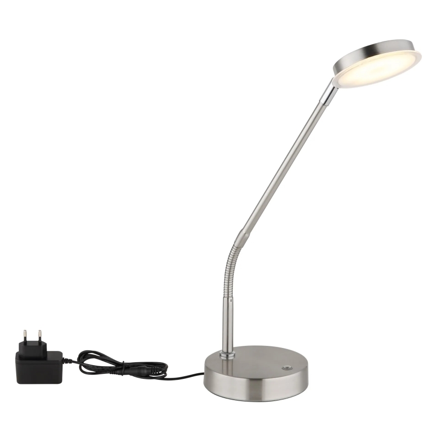 Globo - LED stmievateľná dotyková stolová lampa LED/6,5W/230V 2700/3350/4000K matný chróm