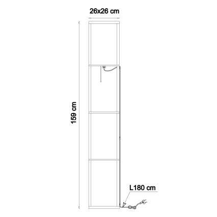 Globo - stojacia lampa 1× E27 / 60 W / 230 V, béžová
