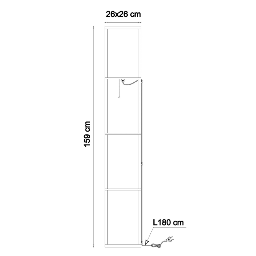 Globo - Stojacia lampa 1xE27/60W/230V čierna