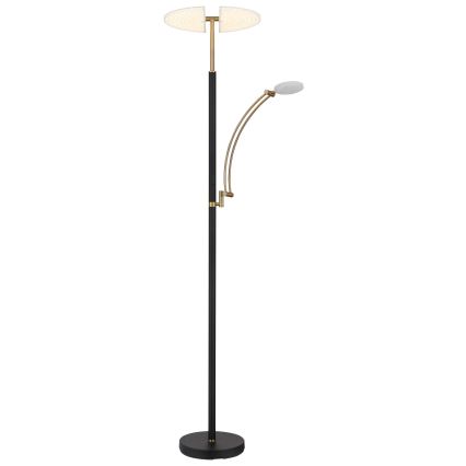 Globo - Stmievateľná LED stojacia lampa LED/40W/230V + LED/5,5W 2700/4000/6000K čierna