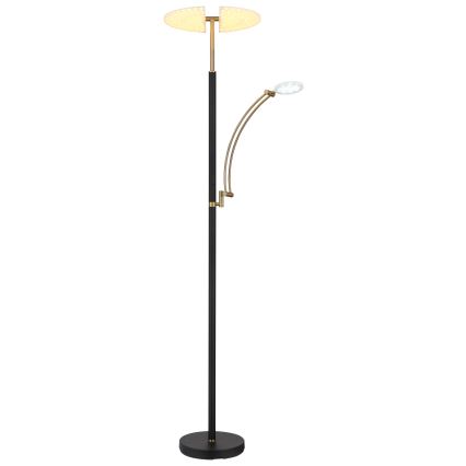 Globo - Stmievateľná LED stojacia lampa LED/40W/230V + LED/5,5W 2700/4000/6000K čierna