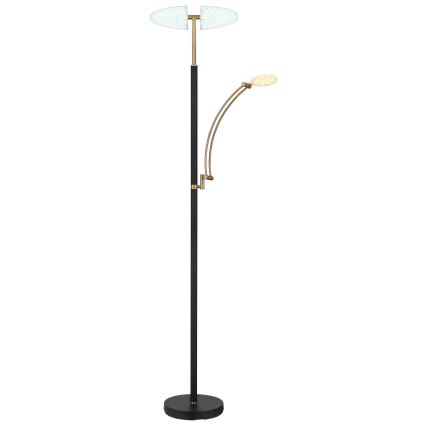 Globo - Stmievateľná LED stojacia lampa LED/40W/230V + LED/5,5W 2700/4000/6000K čierna