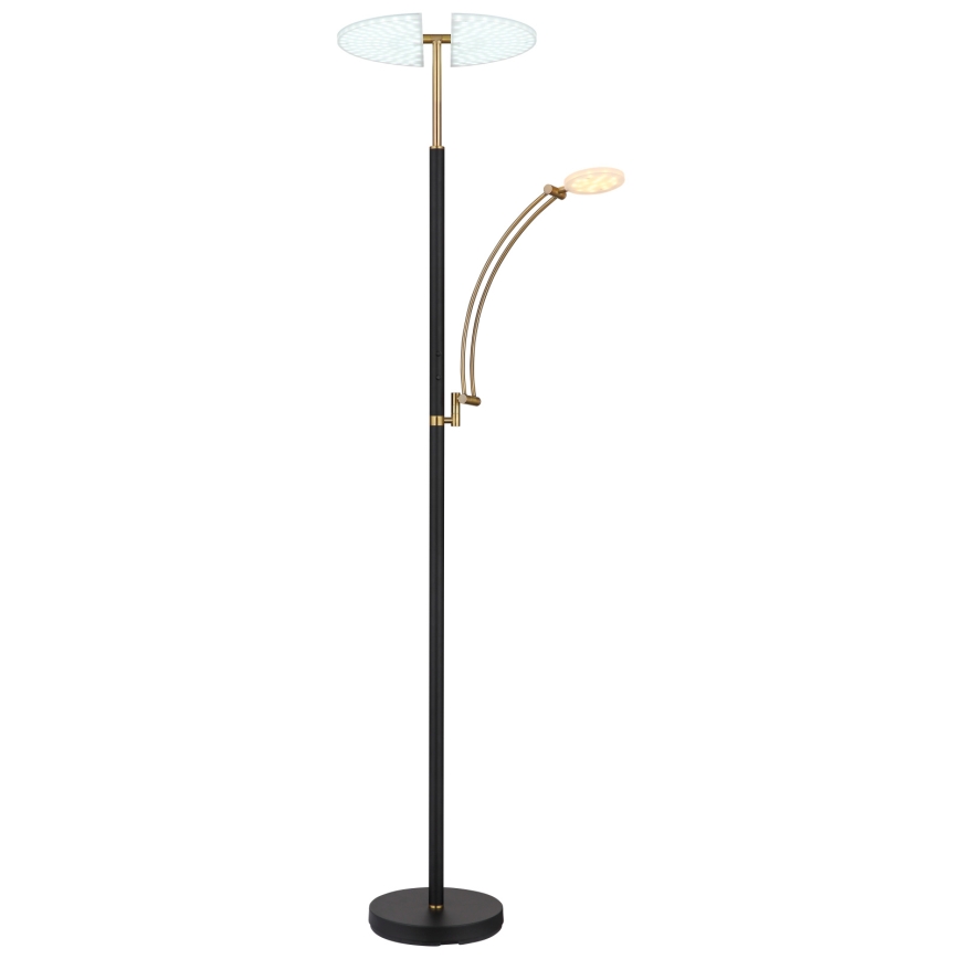 Globo - Stmievateľná LED stojacia lampa LED/40W/230V + LED/5,5W 2700/4000/6000K čierna