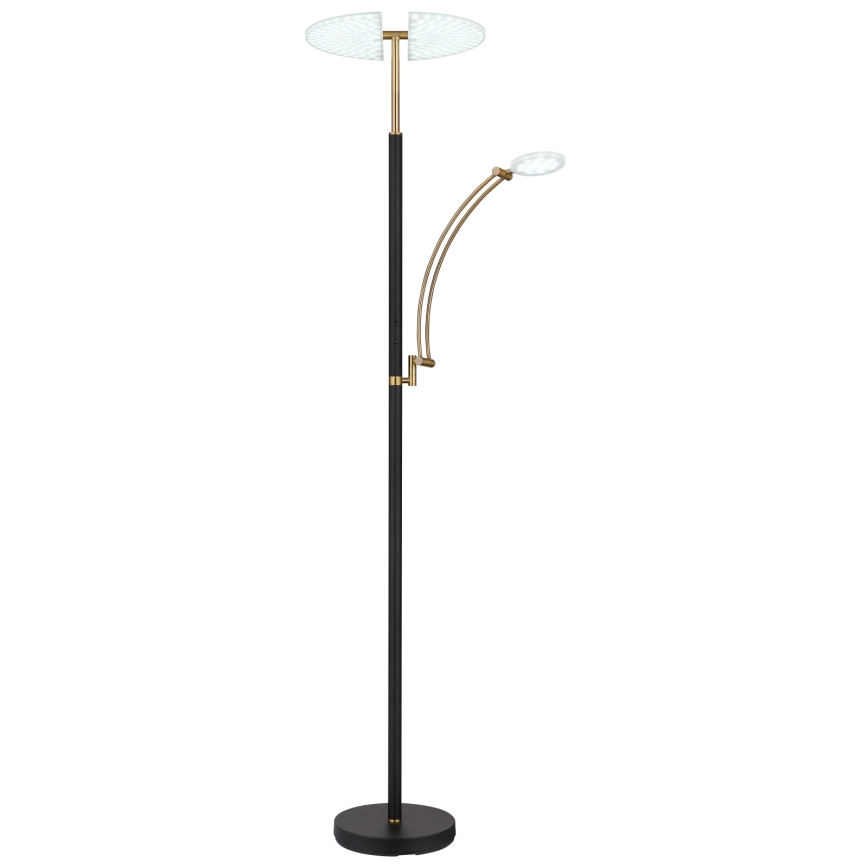 Globo - Stmievateľná LED stojacia lampa LED/40W/230V + LED/5,5W 2700/4000/6000K čierna