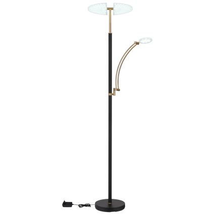 Globo - Stmievateľná LED stojacia lampa LED/40W/230V + LED/5,5W 2700/4000/6000K čierna