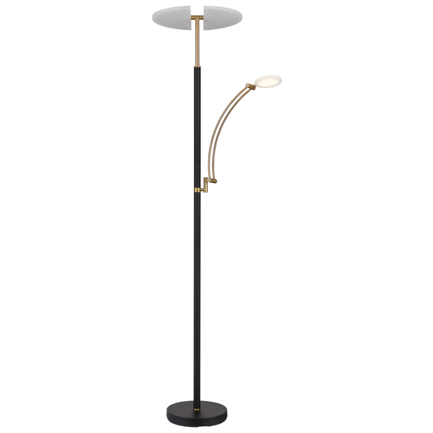 Globo - Stmievateľná LED stojacia lampa LED/40W/230V + LED/5,5W 2700/4000/6000K čierna
