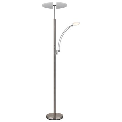Globo - LED stmievateľná stojacia lampa LED/40W/230V + LED/5,5W 2700/4000/6000K matný chróm